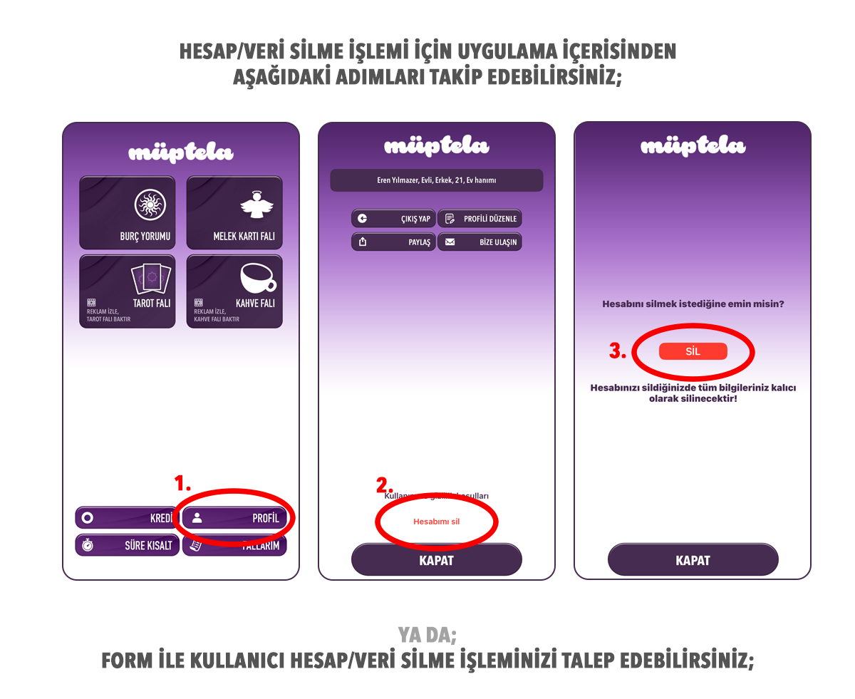 Hesap Silme İmajı